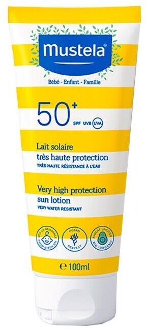 Mustela Loción facial solar de muy alta protección FPS 50 + 100mL SPF50+