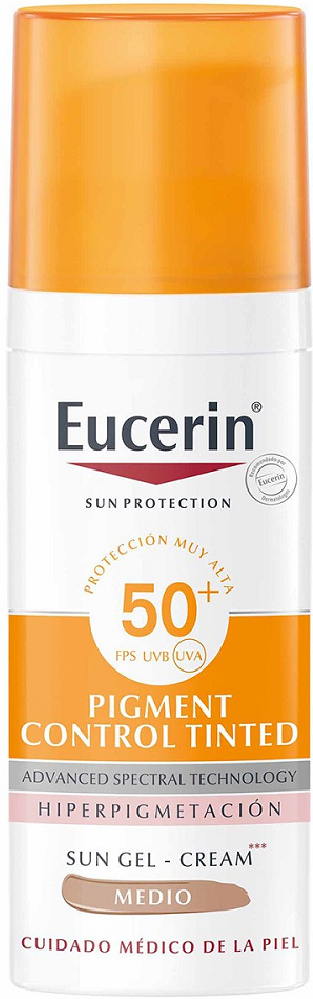 Eucerin Sun Protection Fluido solar SPF50 Pigment Control para la hiperpigmentación 50mL Medium SPF50+