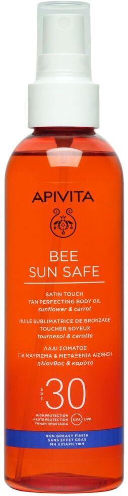 Apivita Bee Sun Safe Aceite Corporal Perfeccionador Satin Touch SPF30 200mL SPF30