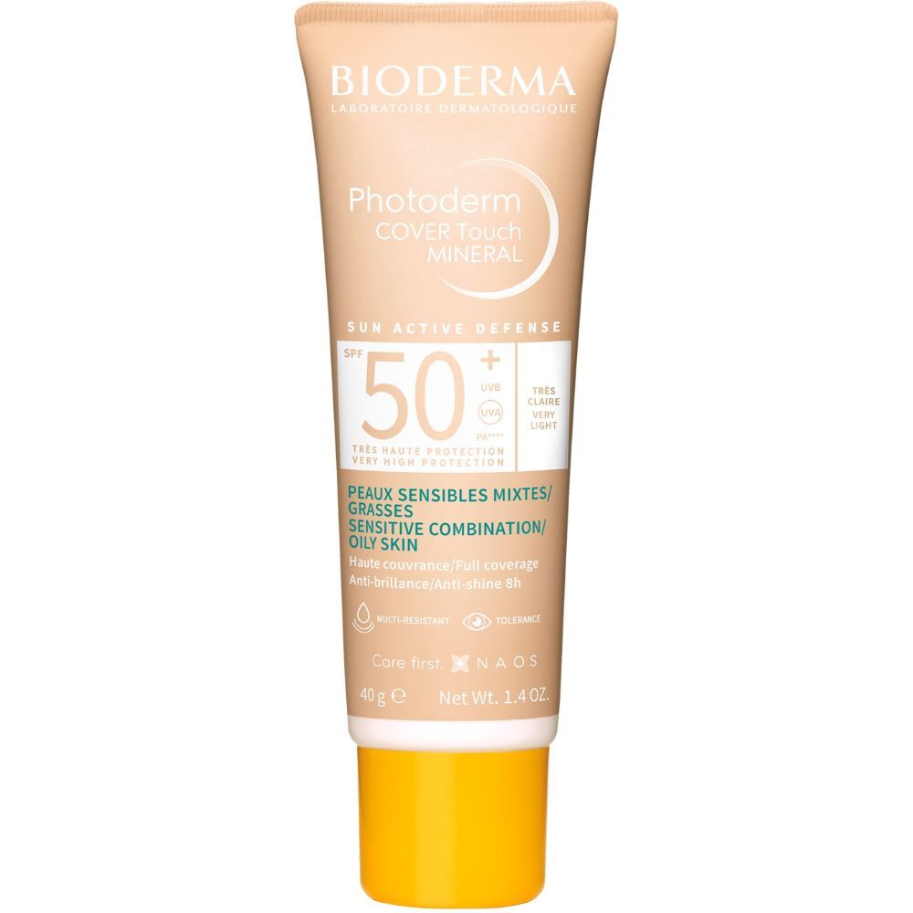 Bioderma Protector solar Photoderm Cover Touch SPF50+ Tinte Mineral 40g Mineral Very Light SPF50