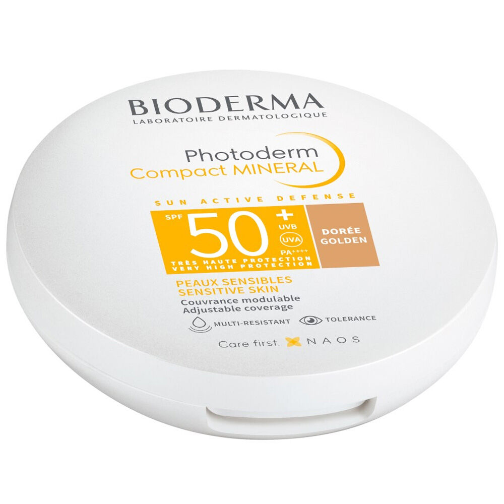 Bioderma Protector solar compacto Photoderm SPF50 con color 10g Dorée / Golden SPF50