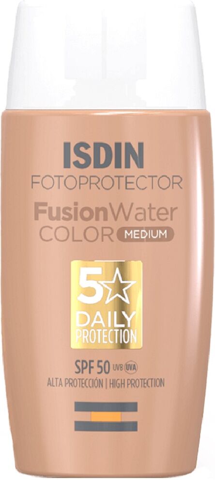 Isdin Fotoprotector Fusionwater SPF50 Con Color 50mL Medium SPF50+