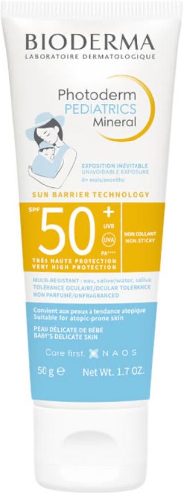 Bioderma Photoderm Pediatría Protector solar mineral para niños 50g SPF50+