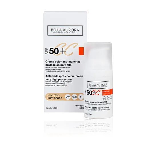 Bella Aurora CC Cream Crema Color Anti-Manchas SPF50+ Tono Claro 30ml