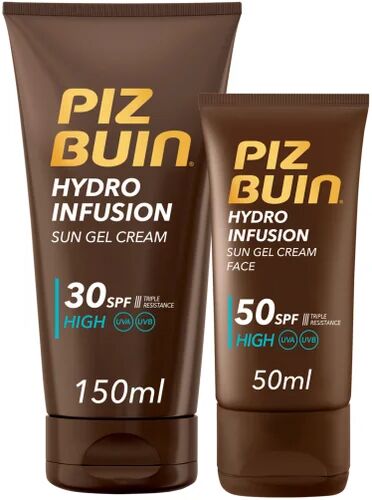 piz buin Pack Hydro Infusion Gel Crema Facial SPF50+ 50ml + Corporal SPF30 150ml