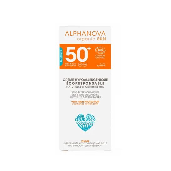 Alphanova Organic Sun Sensitive Crema Hipoalergénico SPF50+ 50g