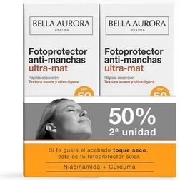 Bella Aurora Ultra-Mat Protector Solar Facial Anti-Manchas SPF50 Piel Grasa 2x50ml