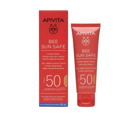 Apivita Bee Sun Safe Gel Crema Facial SPF50 con Color 50ml