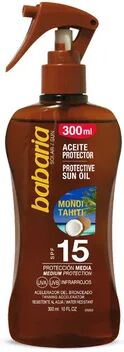 Babaria Monoi Tahiti Aceite Spf15 Proteccion Media 300ml