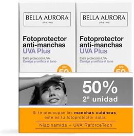 Bella Aurora UVA Plus Protect Fotoprotector Anti-manchas SPF50+ 2x50ml