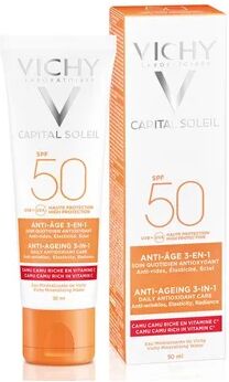 Vichy Ideal Soleil Cuidado Protector Antiedad 3en1 SPF50 50ml