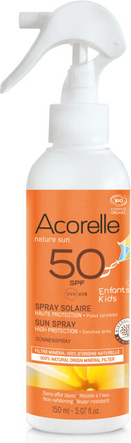 Acorelle Spray solar alta protección para niños FPS 50 Nature Sun