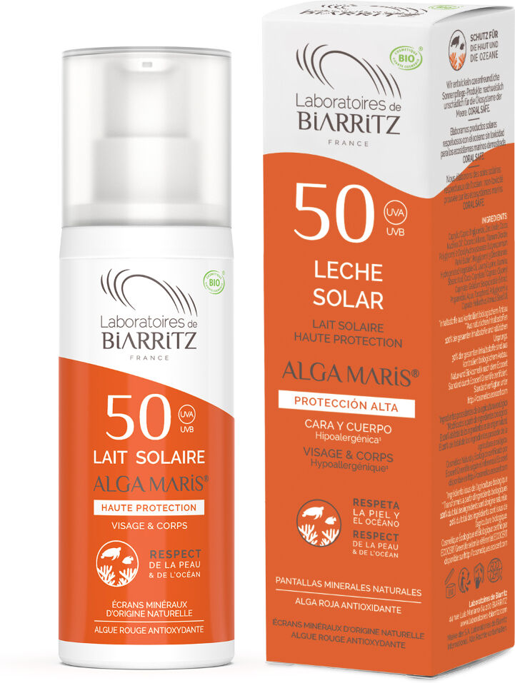 Lab. Biarritz Leche solar cara y cuerpo FPS 50 Alga Maris