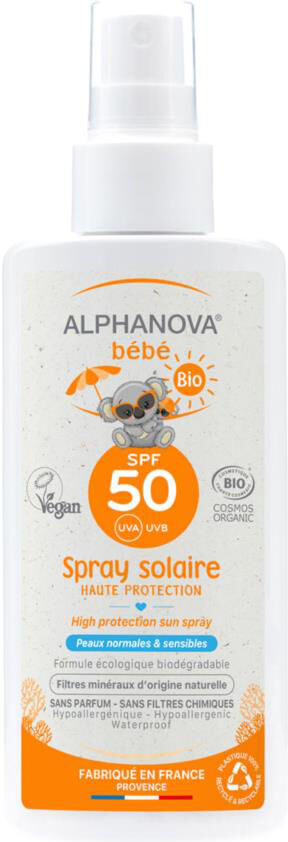 Alphanova Spray solar para bebés FPS 50