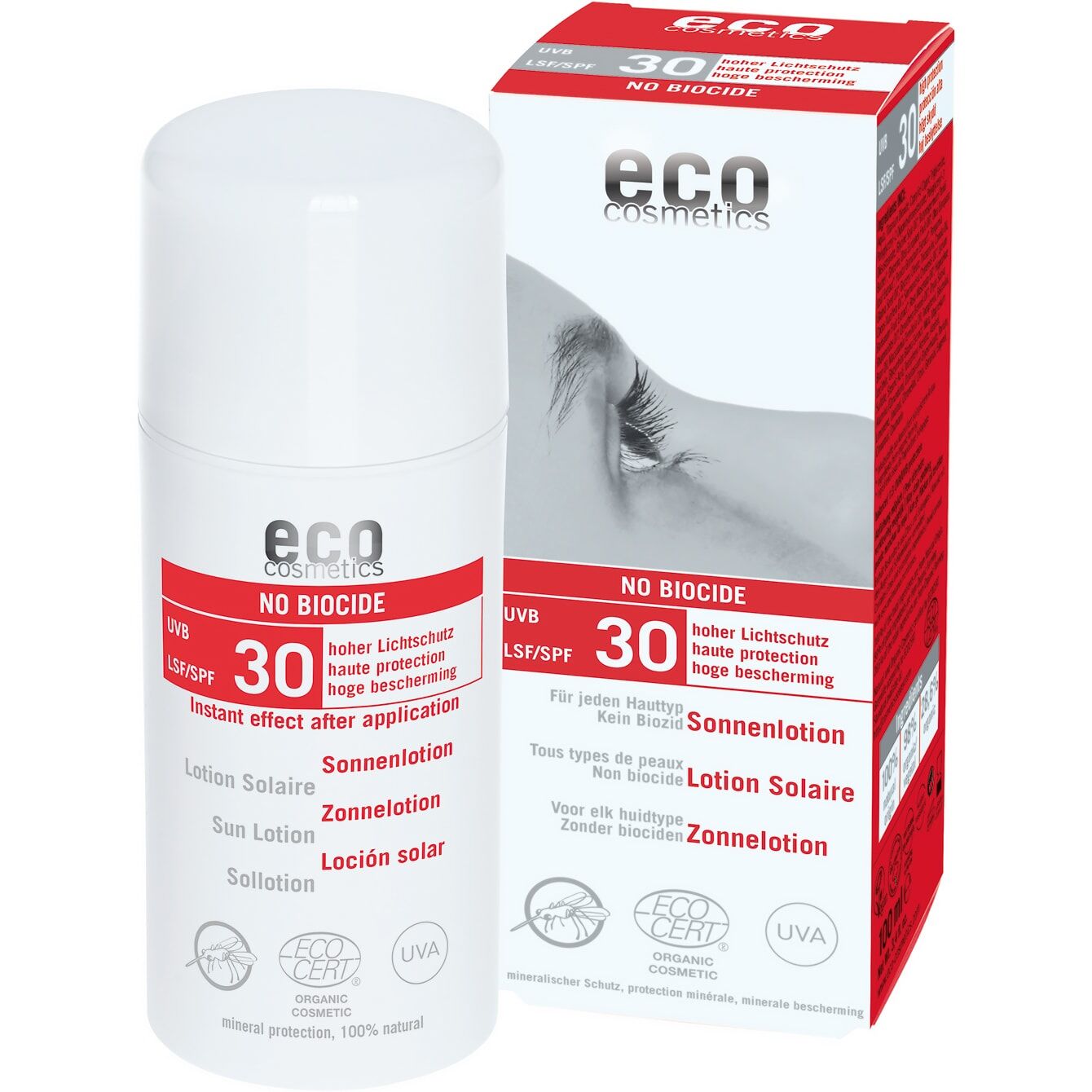 Eco Cosmetics Loción solar antimosquitos FPS 30 No Biocide