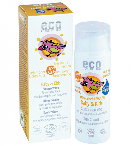 Eco Cosmetics Crema solar con Granada y Espino Amarillo FPS 50+ Baby & Kids