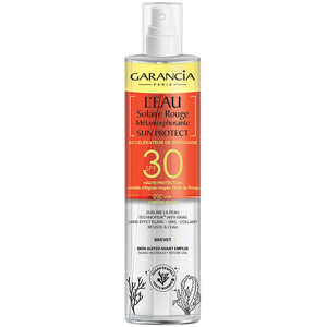 Garancia Solaire L'Eau Rouge Métamorphosante SPF30 150ml - Publicité