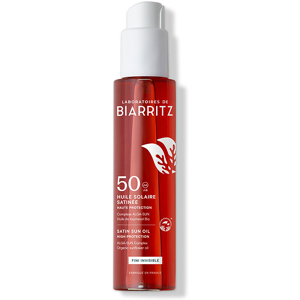 Laboratoires de Biarritz Soins Solaires Huile Solaire Satinée Spf50 125ml - Publicité