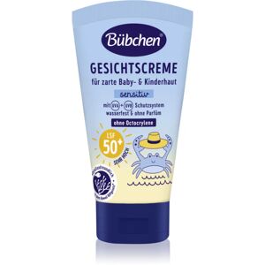 Bübchen Sensitive Sun Protection Face Cream SPF 50+ crème protectrice visage pour enfant SPF 50+ 6 m+ 50 ml