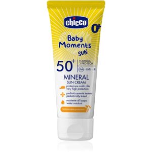 Chicco Baby Moments Sun Mineral crème solaire pour enfant SPF 50+ 0 m+ 75 ml