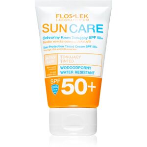 FlosLek Laboratorium Sun Care Derma crème teintée pour peaux sèches à sensibles SPF 50+ 50 ml