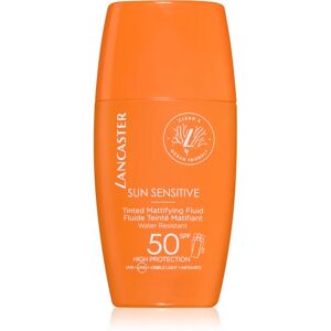 Lancaster Sun Sensitive Tinted Mattifying Fluid émulsion matifiante waterproof SPF 50 30 ml - Publicité