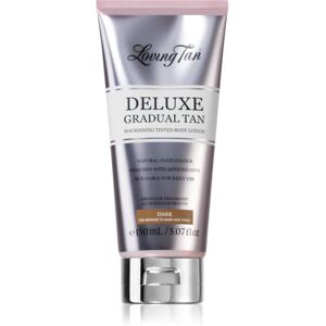 Loving Tan Deluxe Gradual Tan lait corporel nourrissant pour souligner le bronzage teinte Dark 150 ml