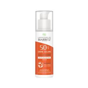 Laboratoires de Biarritz Alga Maris Crème Solaire Visage SPF50 Bio 50 ml - Flacon-Pompe 50 ml