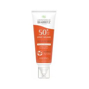 Laboratoires de Biarritz Alga Maris Spray Solaire Visage et Corps SPF50+ Bio 100 ml - Tube-vaporisateur 100 ml