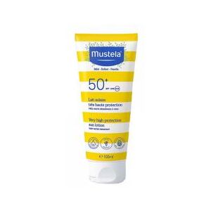 Mustela Lait Solaire Tres Haute Protection Bebe-Enfant-Famille SPF50+ 100 ml - Tube 100 ml