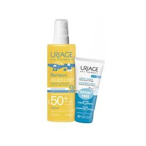 Uriage Bariésun Spray Enfant Hydratant Très Haute Protection SPF50+ 200 ml + Crème Lavante 50 ml Offerte - Lot 2 produits - Publicité