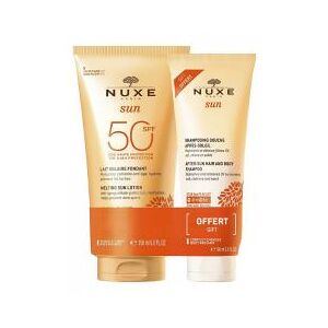 Nuxe Sun Lait Solaire Fondant SPF50 150 ml + Shampoing Douche Apres-Soleil 100 ml Offert - Lot 2 produits