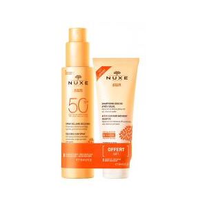 Nuxe Sun Spray Solaire Delicieux SPF50 150 ml + Shampoing Douche Apres-Soleil 100 ml Offert - Lot 2 produits dont 1 offert