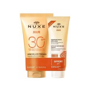 Nuxe Sun Lait Solaire Fondant Visage et Corps SPF30 150 ml + Shampoing Douche Apres-Soleil 100 ml Offert - Lot 2 produits dont 1 offert