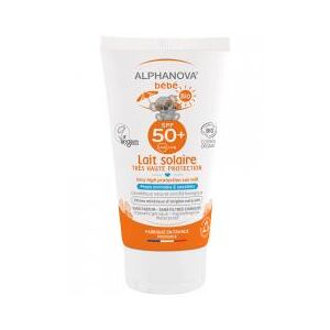 Crème Solaire Bébé Bio Hypoallergénique SPF 50+ Alphanova Sun ® - Tube 50 ml - Publicité