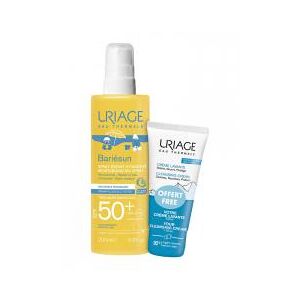 Uriage Bariésun Spray Enfant Hydratant Très Haute Protection Spf50+ 200 ml + Crème Lavante 50 ml Offerte - Lot 2 produits - Publicité