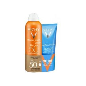 Vichy Capital Soleil Brume Hydratante Invisible et Lait Apaisant Après-Soleil 100 ml Offert - Lot 1 PCE - Publicité