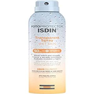 ISDIN Fotoprotector Transp Spray Wet Skin Spf50+ efficace sur peau humide 250 ml - Publicité