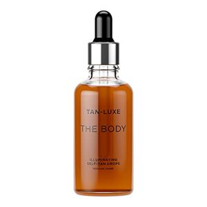 TAN-LUXE Tan Luxe THE BODY Gouttes autobronzantes, Moyen/Intense (50 ml) Ajoutez des gouttes de bronzage à vos soins de la peau pour un bronzage corporel personnalisé - Publicité