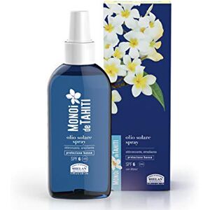 Helan , Monoi De Tahiti Huile Corps Creme Solaire SPF 6, Crème Solaire avec Protection Basse, Lait Solaire Accelerateur de Bronzage Emollient contre UVA et UVB avec Huile de Coco 150 ml Made in Italy - Publicité