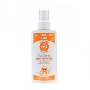 Alphanova bébé sun spray haute protection spf50 125g - Publicité