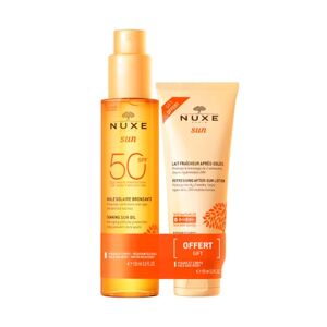 Nuxe Sun Pack Huile Solaire SPF50 + Lait Fraîcheur Après-Soleil - Publicité