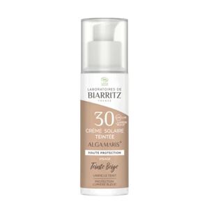 Les Laboratoires de Biarritz Algamaris Creme solaire visage teintee claire SPF30 certifiee bio