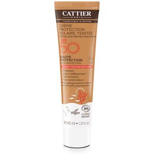 Cattier Creme Protection Solaire Teintee SPF50 Protection solaire visage