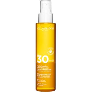 Clarins - Huile Solaire Embellissante Haute Protection Corps SPF30 solaire corps UVA/UVB 30 150 ml - Publicité