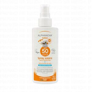 ALPHANOVA Bébé sun spray bio SPF50 spray 125g - Publicité