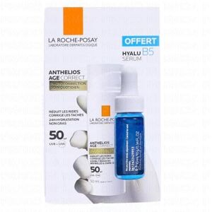 LAROCHEPOSAY La Roche-Posay Coffret Anthelios Age Correct Spf50+ & Hyalu B5 Sérum 10ml Offert - Publicité