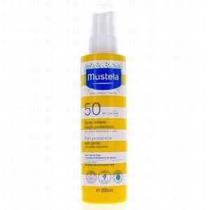 MUSTELA Spray solaire SPF 50 Flacon 200ml - Publicité