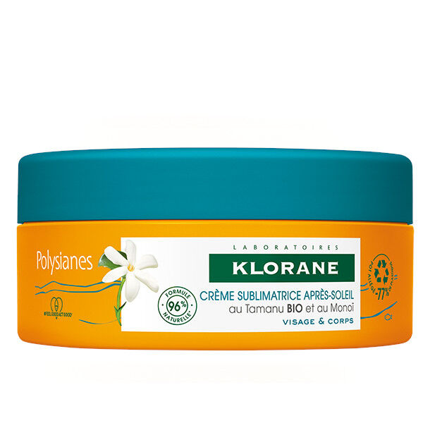 Klorane Monoï & Tamanu Crème Sublimatrice Après-Soleil Visage et Corps 200ml