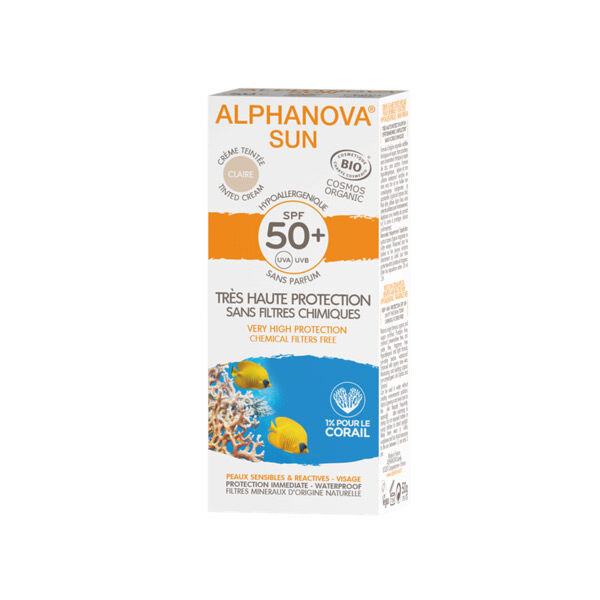 Alphanova Sun Bio Crème Teintée Claire SPF50+ 50ml